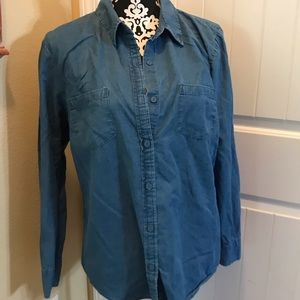 Denim Long Sleeve Button Up